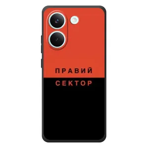 Чехлы УПА (Красно-Чёрный) на Xiaomi Poco X8 Pro (Правый Серктор)