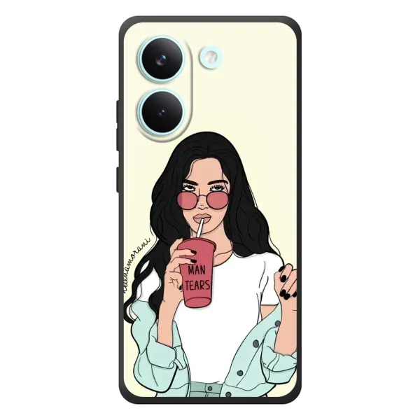 Чехол с рисунком «С напитком» для Xiaomi Poco X8 Pro