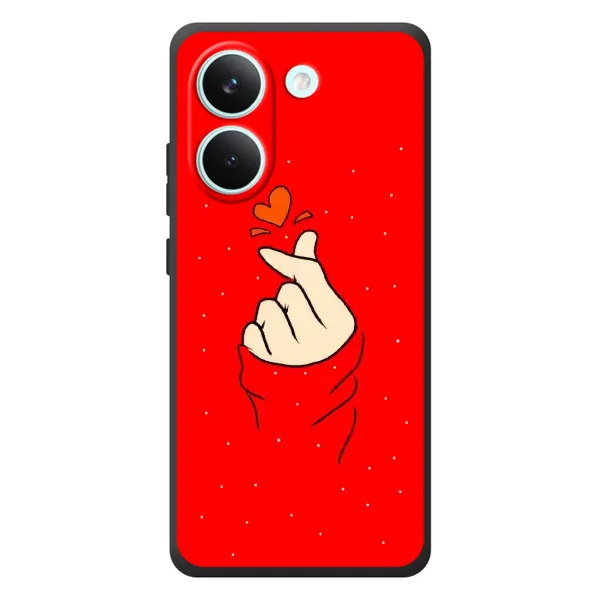 Чехол с рисунком «Сердце на красном» для Xiaomi Poco X8 Pro Чехол с рисунком «Сердце на красном» для Xiaomi Poco X8 Pro