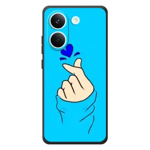 Чохол (Знак сердечка) для Xiaomi Poco X8 Pro (Сердечко на синоьому)