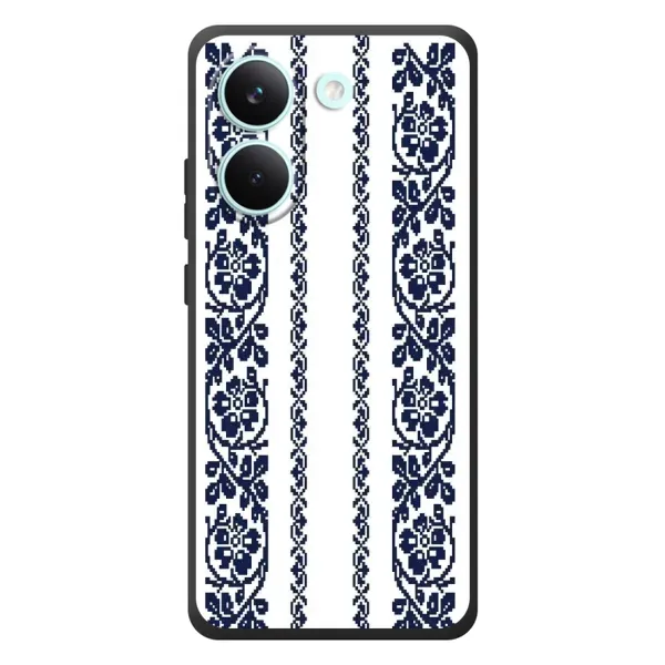 Чехол с рисунком «Синяя вышиванка» для Xiaomi Poco X8 Pro