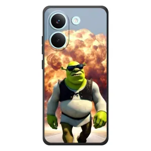 Печатный чехол с принтом Шрек для Xiaomi Poco X8 Pro (Эпичный взрыв Шрек)