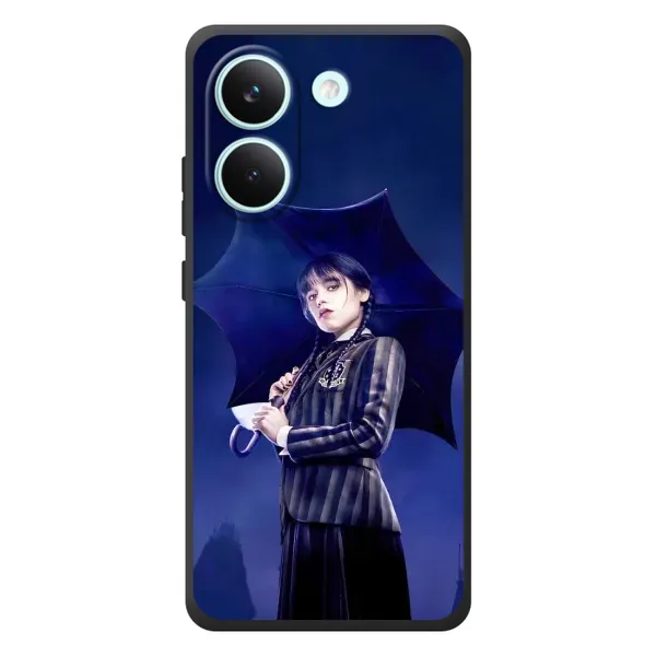 Чехол с рисунком «Уэнсдей с зонтом» для Xiaomi Poco X8 Pro