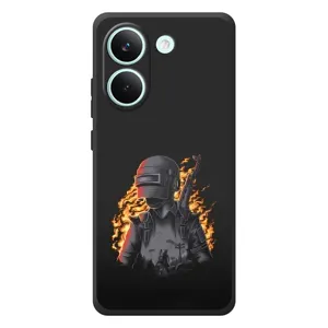 Чохол з картинкою "Герой Pubg" на Xiaomi Poco X8 Pro (В полум'ї)