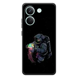 Силиконовый Чехол с принтом "Космонавты" на Xiaomi Poco X8 Pro (В руках земля)