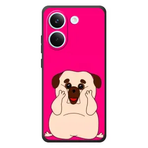 Чехол (ТПУ) Милые собачки для Xiaomi Poco X8 Pro (Веселый Мопсик)