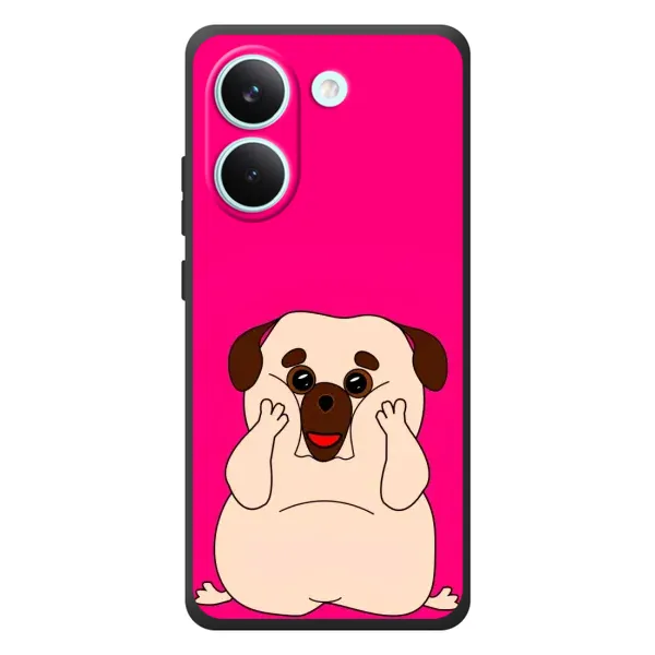 Чехол с рисунком «Веселый Мопсик» для Xiaomi Poco X8 Pro