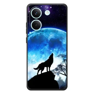 Чехол с Волком на Xiaomi Poco X8 Pro (Воет на луну)