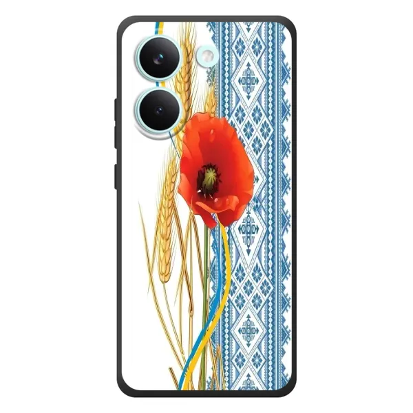 Чехол с рисунком «Вышиванка с цветком» для Xiaomi Poco X8 Pro