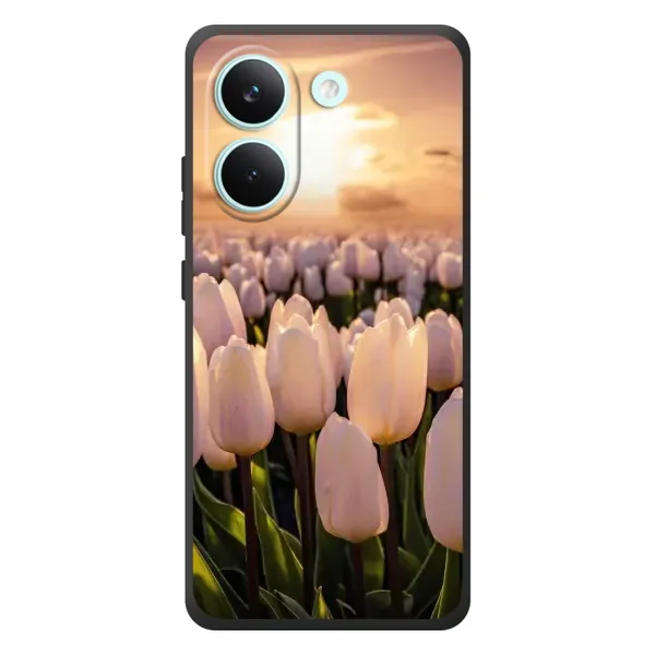 Чехол с рисунком «Закат с цветами» для Xiaomi Poco X8 Pro