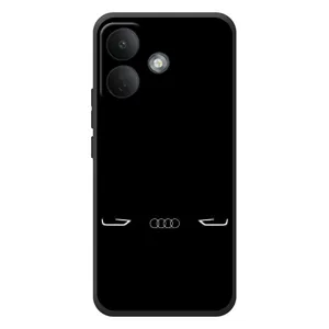 Силиконовый бампер с картинкой машины на Xiaomi Poco X8 (Силует Audi)