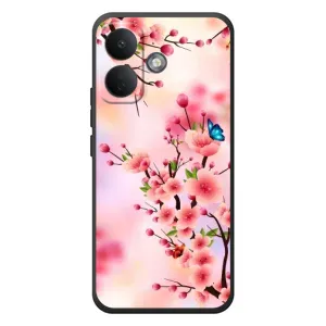 Чехол с принтом САКУРЫ на Xiaomi Poco X8 (Бабочки на сакуре)