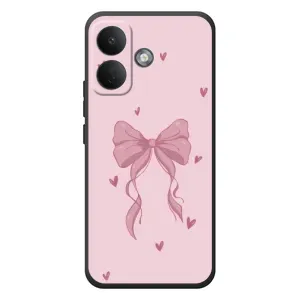 Чехол банты для Xiaomi Poco X8 (Бант на розовом)
