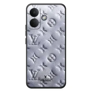 Текстурный Чехол Louis Vuitton для Сяоми Поко Х8 (Белый ЛВ)