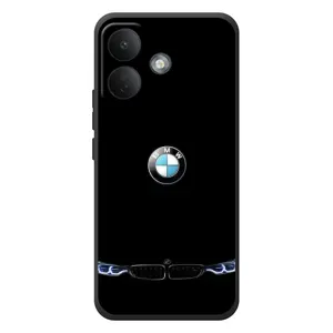 Силиконовый бампер с картинкой машины на Xiaomi Poco X8 (Черный BMW)