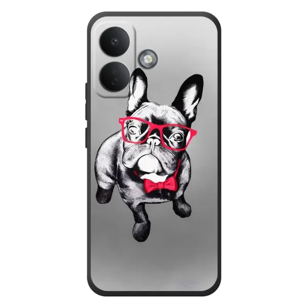 Чехол с рисунком «Бульдог в очках» для Xiaomi Poco X8