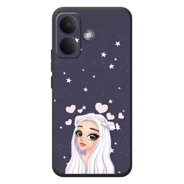 Чехол с рисунком «Девушка и сердечки» для Xiaomi Poco X8