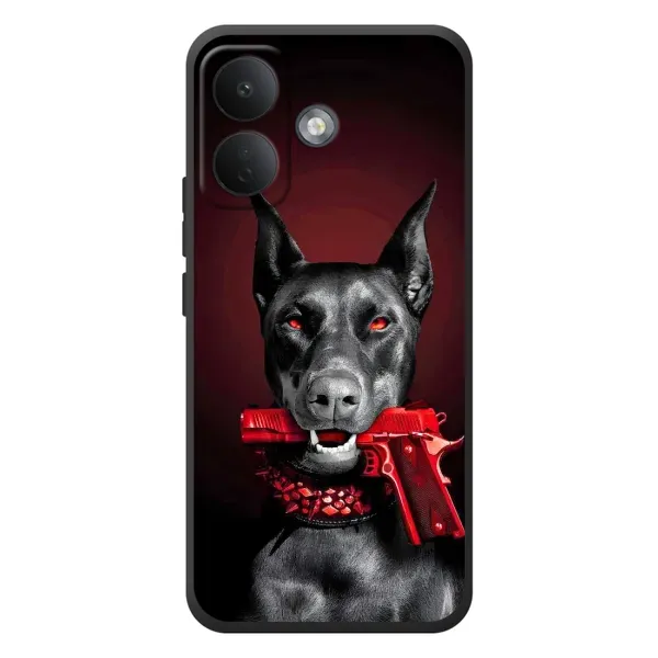 Чехол с рисунком «Доберман злой» для Xiaomi Poco X8