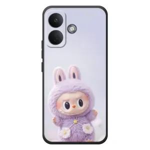 Чехол с принтом Лабубу для Xiaomi Poco X8 (Фиолетовый Лабубу)