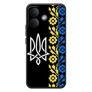 Силіконовый Чохол на Xiaomi Poco X8 (Герб и вишиванка)