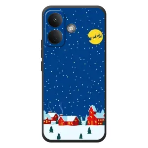 Силіконовий бампер на різдво для Xiaomi Poco X8 (Місто в снігу)