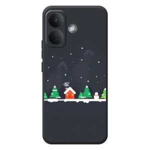 Силіконовий бампер на різдво для Xiaomi Poco X8 (Місто зимове)