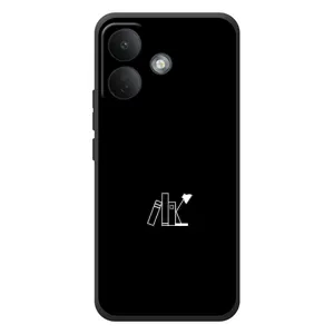 Чехол с картинками на черном фоне для Xiaomi Poco X8 (Книжки)