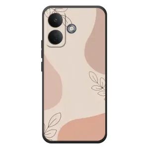 Чехол цветочный дизайн для Xiaomi Poco X8 (Коричневый фон)