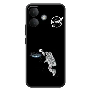 Силіконовый бампер з принтом "Наса" на Xiaomi Poco X8 (Космонавт баскетболіст)