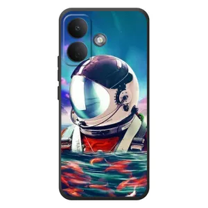 Силіконовый Чохол з принтом "Космонавти" на Xiaomi Poco X8 (Космонавт у воді)
