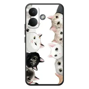 Силиконовый чехол с котиком для Xiaomi Poco X8 (Коты)