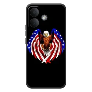 Чехол Флаг USA для Xiaomi Poco X8 (Крылья США)