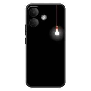 Чехол с картинками на черном фоне для Xiaomi Poco X8 (Лампочка)