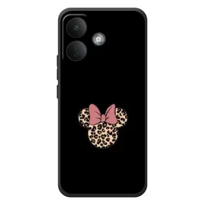 Чехол с леопардовым принтом на Xiaomi Poco X8 (Леопардовая Минни)