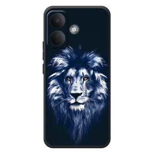 Чехол с картинкой на Xiaomi Poco X8 (Лев - синий)