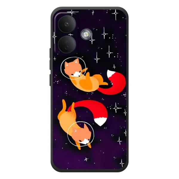 Чехол с рисунком «Лисы» для Xiaomi Poco X8