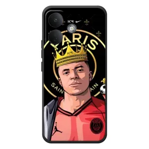 Чехол (TPU) с Футболистом на Xiaomi Poco X8 (Mbappe King)