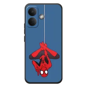 Чехол Супергерой Человека Паука на Xiaomi Poco X8 (На паутине)