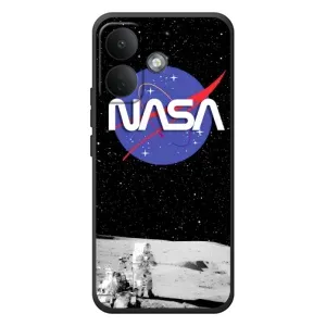 Силіконовый бампер з принтом "Наса" на Xiaomi Poco X8 (Nasa на місяці)