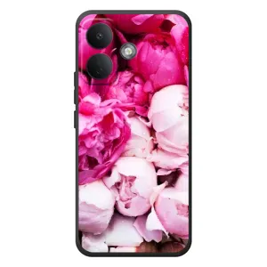 Силиконовый бампер с принтом (цветочки) на Сяоми Поко Х8 (Пионы)