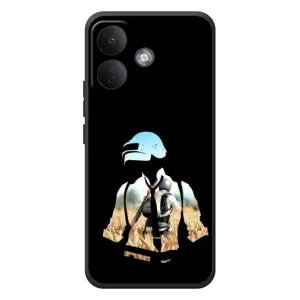 Силиконовый чехол с картинкой "Герой Pubg" на Xiaomi Poco X8 (Пубг мен)