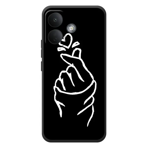 Чехол с рисунком «Сердце на черном» для Xiaomi Poco X8 Чехол с рисунком «Сердце на черном» для Xiaomi Poco X8