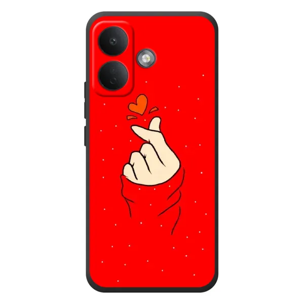 Чехол с рисунком «Сердце на красном» для Xiaomi Poco X8 Чехол с рисунком «Сердце на красном» для Xiaomi Poco X8