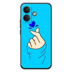 Чохол (Знак сердечка) для Xiaomi Poco X8 (Сердечко на синоьому)