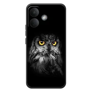 Чехол с рисунком «Сова на чёрном» для Xiaomi Poco X8