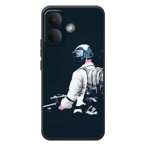 Силиконовый чехол с картинкой "Герой Pubg" на Xiaomi Poco X8 (В экиперовке)