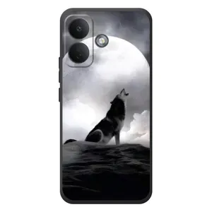 Чехол с рисунком «Волк и луна» для Xiaomi Poco X8