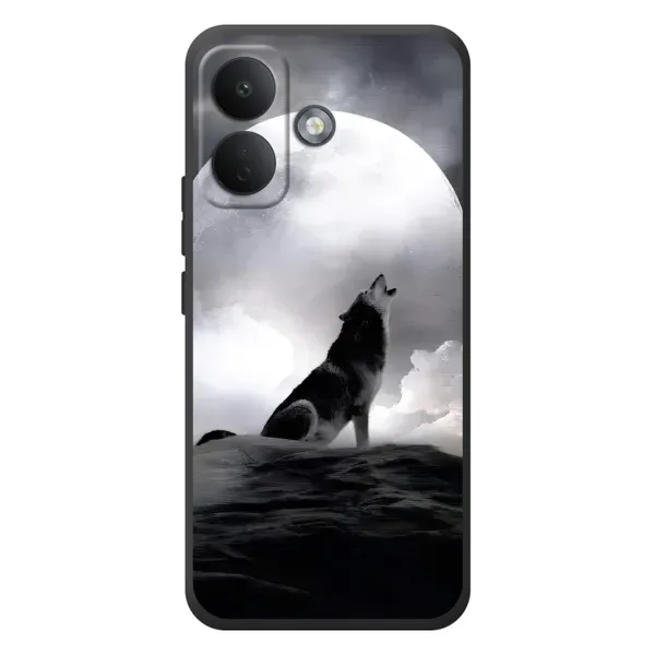Чехол с рисунком «Волк и луна» для Xiaomi Poco X8
