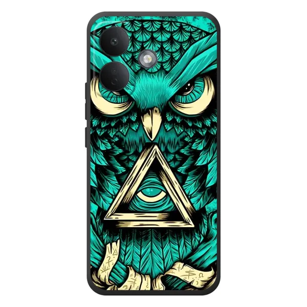 Чехол с рисунком «Зеленая сова» для Xiaomi Poco X8