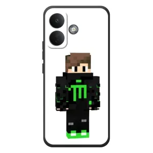 Чехлы для Xiaomi Poco X8 (Персонажи Майн Крафт) (Зеленый мальчик)